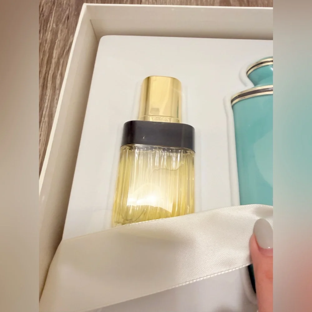 Vintage Shalimar By Guerlain Gift Set 1 Oz EDT 3.5 Oz Talc Body Cream New